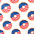 USA Theme Donut Print on Poly Spandex Fabric | (4 Way Stretch/Per Yard)