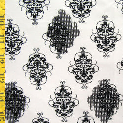 Abstract Print on Poly Spandex Fabric | (4 Way Stretch/Per Yard)