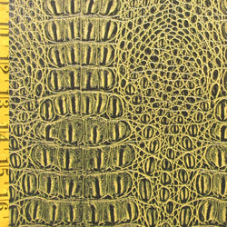 Rugged Raised Pleather Fabric (Gold) | (No Stretch/Per Yard)