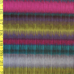 Colorful Striped Print on Poly Spandex Fabric | (4 Way Stretch/Per Yard)