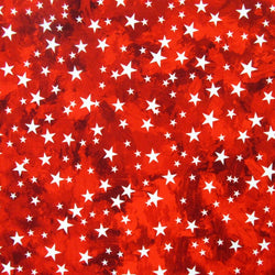 USA Theme Star Print on Poly Spandex Fabric | (4 Way Stretch/Per Yard)