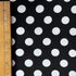 Assorted Dots Print on Rayon Spandex Fabric (White/Black) | (4 Way Stretch/Per Yard)