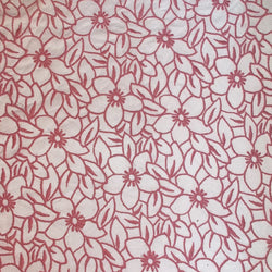 Embroidereed Floral on Mesh Fabric (Pink) | (2 Way Stretch/Per Yard)