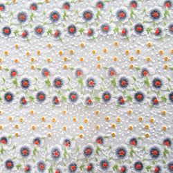 Floral Embroidery on Non Stretch Lace Fabric | (Non Stretch/Per Yard)