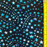 Star with Metallic Foil on Poly Spandex Fabric (Blue/Black) | (4 Way Stretch/Per Yard)