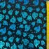 Holographic Sparkly Hearts on Poly Spandex Fabric (Turquoise/Black) | (4 Way Stretch/Per Yard)