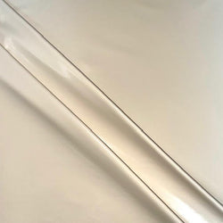 Shiny Solid Color Poly Vinyl Fabric (Cream) | (2 Way Stretch/Per Yard)
