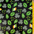 St Patrick Print on Poly Spandex Fabric (Black) | (4 Way Stretch/Per Yard) **St Patricks**