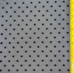 Polka Dot Print on Nylon Mesh Fabric (Black) | (4 Way Stretch/Per Yard)
