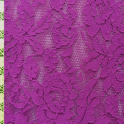 Lace Print on Scuba Fabric (Plum) | (2 Way Stretch/Per Yard)