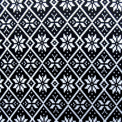 Pixel Snowflakes Print on Poly Spandex Fabric | (2 Way Stretch/Per Yard)