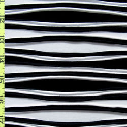 Exotic Zebra Print on Polyester Spandex Fabric (White/Black) | (2 Way Stretch/Per Yard)