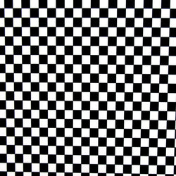 0.5x0.5" Half Inch Checkerboard Print on Polyester Spandex Fabric (White/Black) | (4 Way Stretch/Per Yard)