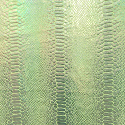 Holographic Ombre Snake Skin Print on Nylon Spandex Fabric (Silver/Gold) | (4 Way Stretch/Per Yard)