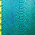 Holographic Ombre Snake Skin Print on Nylon Spandex Fabric (Turquoise/Black) | (4 Way Stretch/Per Yard)