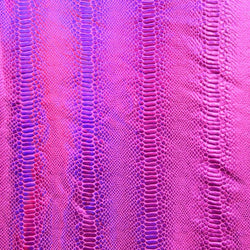 Holographic Ombre Snake Skin Print on Nylon Spandex Fabric (Fuchsia/Purple) | (4 Way Stretch/Per Yard)