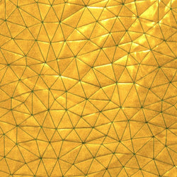 Triangle Shards Printed on Black Nylon Spandex Fabric (Gold/Black) | (4 Way Stretch/Per Yard)