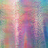 Holographic Gradient with Ombre Snake Skin Print on Nylon Spandex Fabric (Silver/Cerise/Lemon/Blue) | (4 Way Stretch/Per Yard)