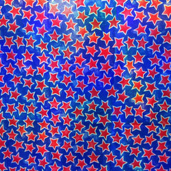 Holographic Celestial Star Print with on Poly Spandex Fabric | (2 Way Stretch/Per Yard)