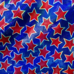 Holographic Celestial Star Print with on Poly Spandex Fabric | (2 Way Stretch/Per Yard)