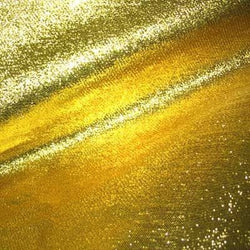 Lame Fabric with Metal Coating (Gold) | (2 Way Stretch/Per Yard)