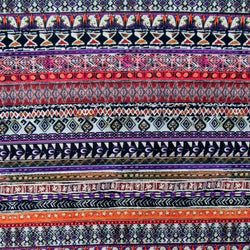 Classic Aztec on Poly Spandex Fabric | (4 Way Stretch/Per Yard)