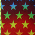Gradient Theme Star Print on Poly Spandex Fabric (Multicolor) | (4 Way Stretch/Per Yard)