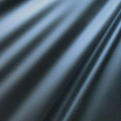 Solid Color Pleather on Polyester Fabric (Steel Blue/Black) | (4 Way Stretch/Per Yard)