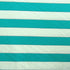 Horizontal Stripes on Cotton Spandex Fabric (White/Turquoise) | (4 Way Stretch/Per Yard)