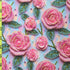 Rosy Floral Print on Poly Spandex Fabric | (4 Way Stretch/Per Yard)