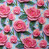 Rosy Floral Print on Poly Spandex Fabric | (4 Way Stretch/Per Yard)