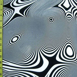 Psychedelic Void Abstract Print on Poly Spandex Fabric | (4 Way Stretch/Per Yard)