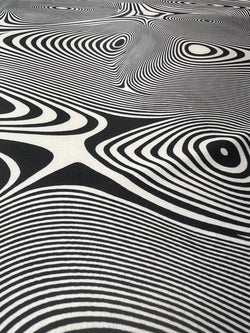 Psychedelic Void Abstract Print on Poly Spandex Fabric | (4 Way Stretch/Per Yard)