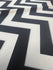 Two Inch Chevron Print on Nylon Spandex Fabric (White/Black) | (4 Way Stretch/Per Yard)