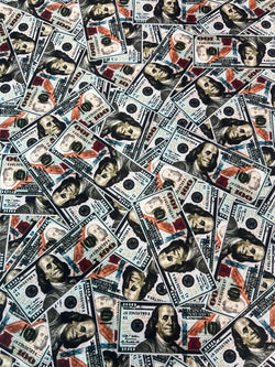 Money Print (100 Dollar Bill) on Poly Spandex Fabric | (4 Way Stretch/Per Yard)