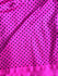 Flocked Polka Dot Print on Nylon Spandex Fabric (Black/Hot Pink) | (4 Way Stretch/Per Yard)