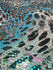 Leopard Print with Multi Colored Foil on Poly Spandex Fabric (Limited) | (2 Way Stretch/Per Yard)