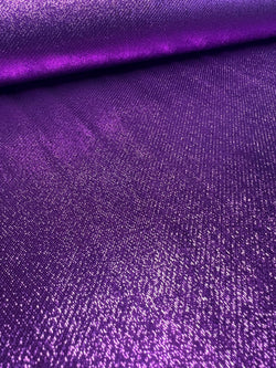 Lame Fabric with Metal Coating (Purple) | (2 Way Stretch/Per Yard)