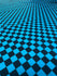 Checkerboard Print on Poly Spandex Fabric (Turquoise/Black) | (4 Way Stretch/Per Yard)