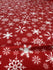 Christmas Snowflakes Print (White/Crimson) on Poly Spandex Fabric | (4 Way Stretch/Per Yard)