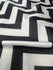 Two Inch Chevron Print on Nylon Spandex Fabric (White/Black) | (4 Way Stretch/Per Yard)
