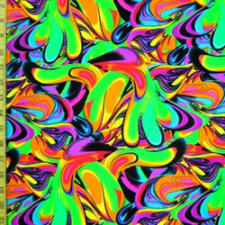 Psychedelic Void Abstract Print on Poly Spandex Fabric | (4 Way Stretch/Per Yard)