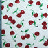 Cherry Print on Nylon Spandex Fabric | (4 Way Stretch/Per Yard)
