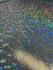 Silver & Light Blue Shattered Glass w/ Holographic Foil Spandex Fabric | (4 Way Stretch/Per Yard)
