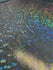 Silver & Light Blue Shattered Glass w/ Holographic Foil Spandex Fabric | (4 Way Stretch/Per Yard)