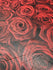 Roses on Printed Poly Mesh Fabric | (4 Way Stretch/Per Yard)