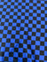 Checkerboard Print (1x1) on Nylon Spandex Fabric (Royal Blue/Black) | (4 Way Stretch/Per Yard)