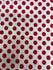 Polka Dot Print on Nylon Spandex Fabric (Red/White) | (2 Way Stretch/Per Yard)