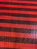 Vertical Stripe Print on Poly Mesh Fabric (Red/Black) | (2 Way Stretch/Per Yard)