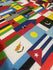 Different Country Flags Print on Poly Spandex Fabric | (4 Way Stretch/Per Yard)